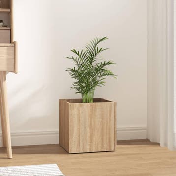 vidaXL Plantenbak 40x40x40 cm bewerkt hout sonoma eiken, Tuin en Terras, Bloembakken en Plantenbakken, Verzenden, Minder dan 60 cm