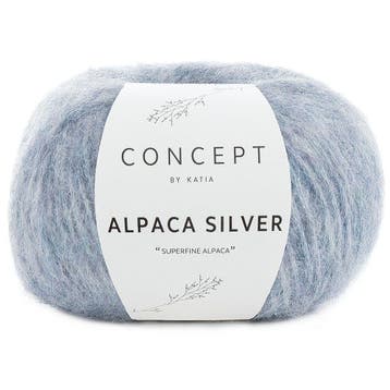 Katia Concept Alpaca Silver - 253 Grijsblauw - Glans Garen, Ophalen of Verzenden, Nieuw