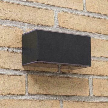 Solar LED wandlamp Olaf - Up down light - Rechthoek model, Tuin en Terras, Buitenverlichting, Overige materialen, Verzenden, Minder dan 50 watt