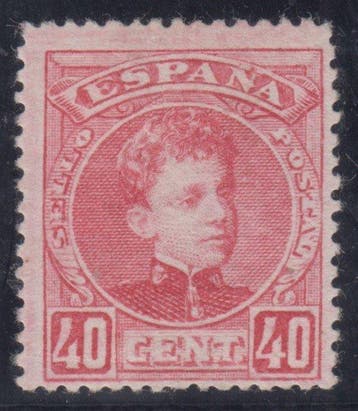 Spanje 1901/1905 - Alfonso XIII. Tipo Cadete. 40 céntimos,, Postzegels en Munten, Gestempeld