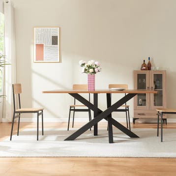 Tafelonderstel Umala staal 115x65x72 cm zwart [en.casa], Huis en Inrichting, Verzenden, Nieuw