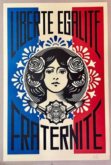 Shepard Fairey (OBEY) - Liberté, Egalité, Fraternité