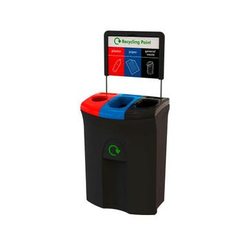 Recycling unit Meridian 110 ltr -  Triple hole/open/open -, Verzenden, Nieuw
