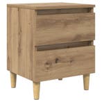 vidaXL Bedkast met lade Artisan Eiken 40 x 35 x 50 cm, Minder dan 45 cm, Verzenden, Nieuw, Minder dan 55 cm