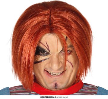 Chucky pruik, Verzenden, Nieuw, Feestartikel