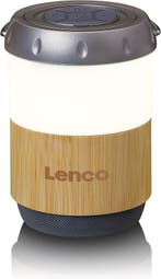 Lantaarn met ingebouwde Bluetooth Speaker - Bamboo - Lenco B, Verzenden, Zo goed als nieuw