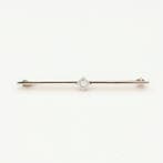 Broche - 14 karaat Geel goud, Witgoud Diamant (Natuurlijk)