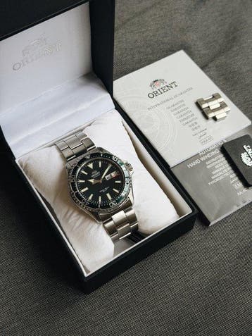 Orient - Kamasu Mako III Green Dial - Zonder minimumprijs -, Sieraden, Tassen en Uiterlijk, Horloges | Heren, Nieuw