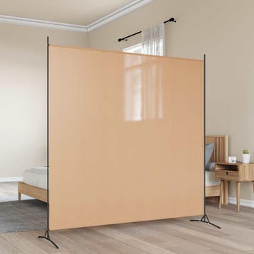 vidaXL Enkele Paneel Kamerverdeler Beige 175 x 180 cm Stof, Huis en Inrichting, Woonaccessoires | Kamerschermen, Verzenden, Nieuw