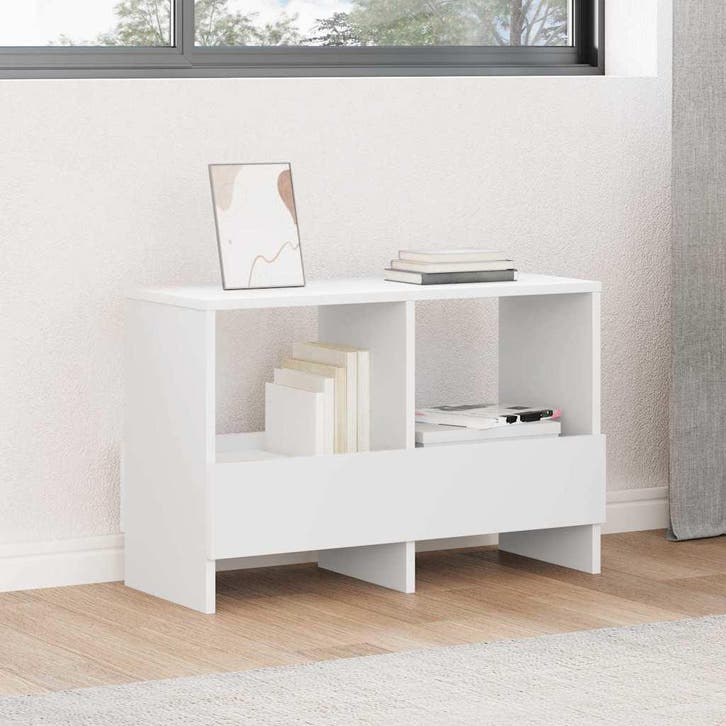 vidaXL Tijdschrift Rek Wit 68,5 x 30 x 45 cm, Huis en Inrichting, Woonaccessoires | Krantenbakken en Lectuurbakken, Nieuw, Verzenden