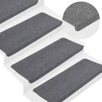 vidaXL Trapmatten zelfklevend 15 st 65x24,5x3,5 cm grijs, Verzenden, Nieuw