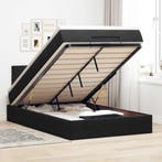 vidaXL Bed poef met matras en LEDs 120x190 cm fluweel zwart, Verzenden, Zwart, Nieuw, 190 cm of minder