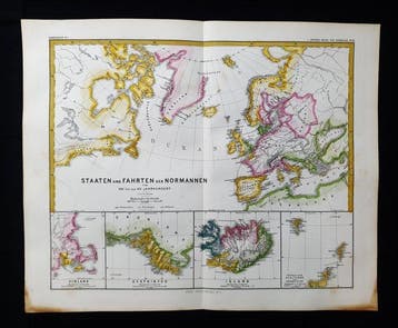 World Map - Noord-Amerika / IJsland; K. V. Spruner - Staaten, Nieuw