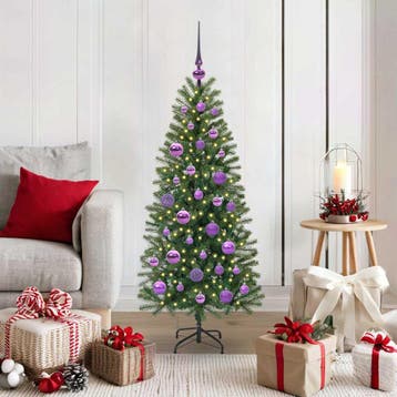 vidaXL Kunstkerstboom met 150 LED met standaard Groen 120 cm, Verzenden, Nieuw
