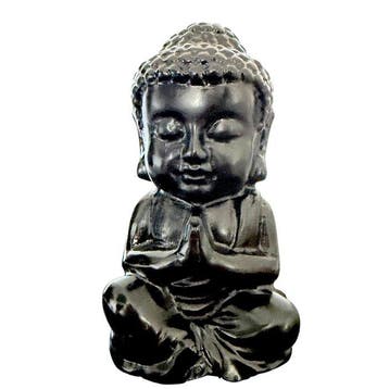 Boeddha en obsidiaan XXL - premium Gravure - Hoogte: 150 mm
