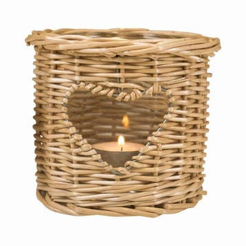 rotan windlicht hart 12cm, Verzenden, Nieuw