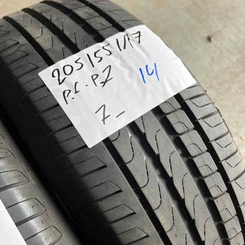 2 x Pirelli Cinturato P7 205-55-17 Zomerbanden 7mm, Auto-onderdelen, Gebruikt, 17 inch, Band(en), Personenwagen