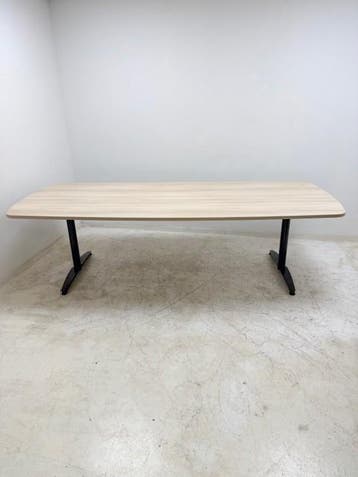 Palmberg Palmega vergadertafel antraciet acacia 255x110, Vergader- of Presentatieruimte, Ophalen of Verzenden, Gebruikt, Tafel