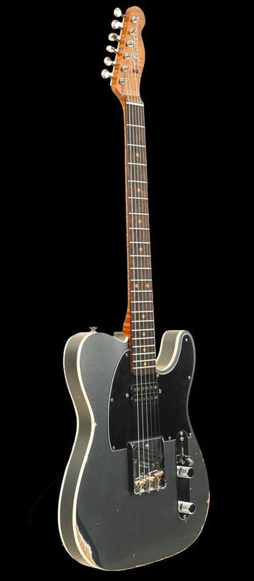 Fender Telecaster Custom Shop Charcoal Frost Metallic Relic, Ophalen of Verzenden, Zo goed als nieuw, Solid body, Fender