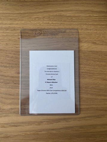 2025/26 Topps Chrome UCL Michael Olise CA-1 Chrome Anime, Verzamelen, Nieuw