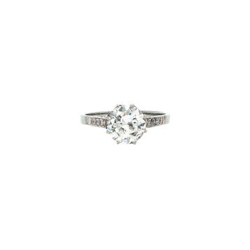 Vintage ring met diamant 9 kt, Ophalen of Verzenden, Nieuw