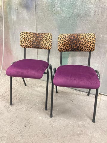 Schoolstoel vintage eetkamerstoel | hand gemaakt |, Overige kleuren, Verzenden, Modern scandinavisch japandi, Nieuw