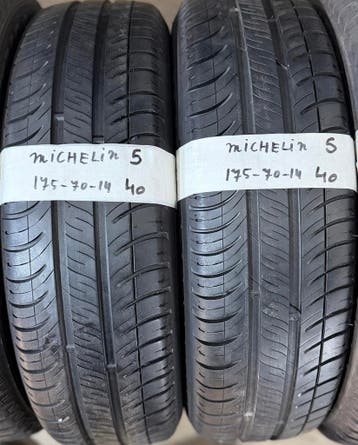 2x 175-70-14 Michelin Zomer 2x 5mm €40 Per Band 175 70 14, Ophalen, 14 inch, Gebruikt, 175 mm