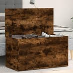 vidaXL Opbergkist 84x42x46 cm bewerkt hout gerookt, Verzenden, Nieuw