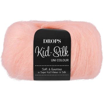 DROPS Kid-Silk Uni Colour - 53 licht perzik - Mohair Garen, Ophalen of Verzenden, Nieuw