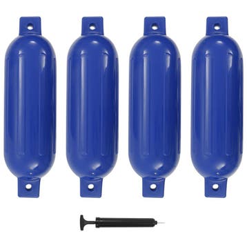 vidaXL Bootstootkussens 4 st 51x14 cm PVC blauw, Verzenden, Nieuw