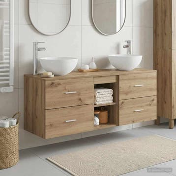 vidaXL Badkamerkastenset 3 st Artisanaal eiken 49,5 x 41 x, Huis en Inrichting, Verzenden, Nieuw