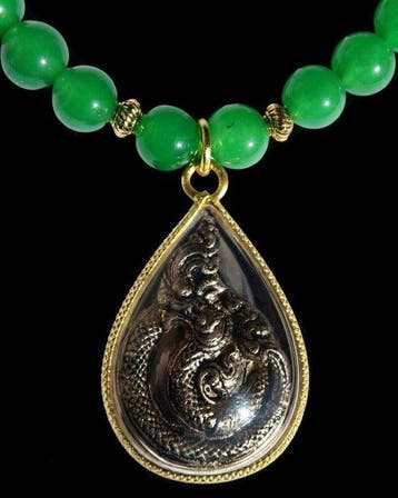 Smaragd - Boeddhistische halsketting - Naga - Spirituele