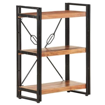 vidaXL Boekenkast met 3 schappen 60x30x80 cm massief, Verzenden, Nieuw, 50 tot 100 cm, Minder dan 100 cm