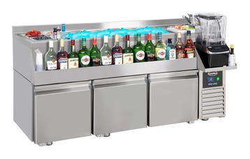 Combisteel Bar-/cocktailstation | 280L | 3 Deuren | Geforcee, Ophalen of Verzenden, Nieuw