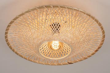Rietveld Plafondlampen - Bruin, Beige, Naturel - Hout, Rotan, Verzenden, Nieuw