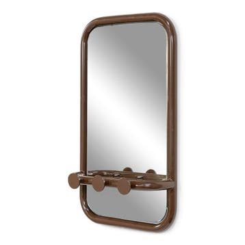 Spinder Design Retro spiegel 60x35 cm - chocolate brown, Verzenden, Nieuw