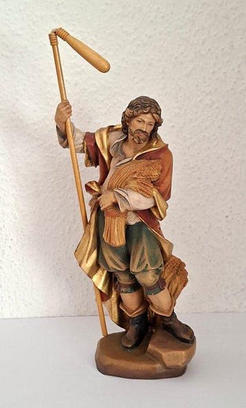 Südtirol Heiliger Isidor ca. 30 cm - Beeldje - Hout