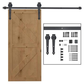 TRUUSK Glijrailset voor Schuifdeuren - Metaal - 2 meter - Dr, Verzenden, Nieuw