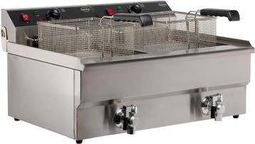 Combisteel Friteuse | Elektrisch | 10+10L | 2x 400v | Aftapk, Ophalen of Verzenden, Nieuw in verpakking