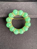 Tiffany & Co. - Broche - 14 karaat Geel goud Jade