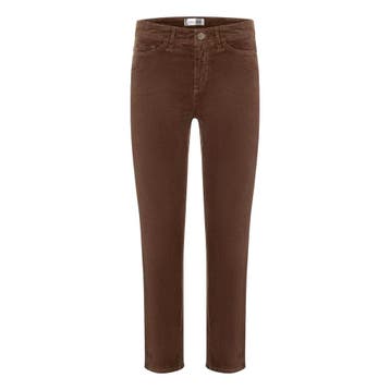 Cambio • bruine fluwelen Piper cropped broek • 36, Cambio, Bruin, Verzenden, Nieuw