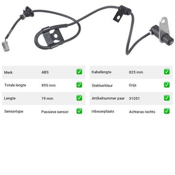 ABS-sensor Achteras rechts Lexus RX 300 AWD (2000-2003), Verzenden, Nieuw, Lexus