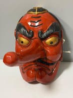 Noh masker - Hout, Grote Japanse, met de hand gesneden