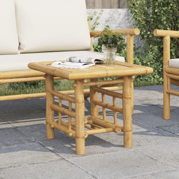 vidaXL Bijzettafel 45x45x45 cm bamboe, Huis en Inrichting, Minder dan 50 cm, 50 tot 100 cm, Verzenden, Nieuw