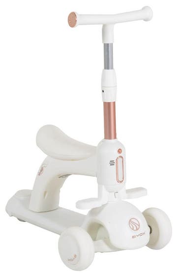 Byox Velvet Royal White 2-in-1 Step/Loopfiets, Verzenden, Nieuw