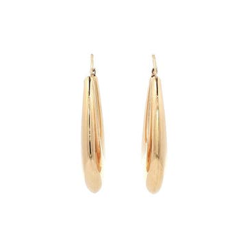 Gouden vintage gladde oorbellen 18 kt, Ophalen of Verzenden, Nieuw