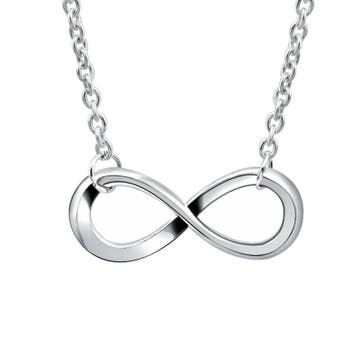 Fako Bijoux - Ketting - Infinity - Classic - Zilverkleurig, Sieraden, Tassen en Uiterlijk, Verzenden, Nieuw