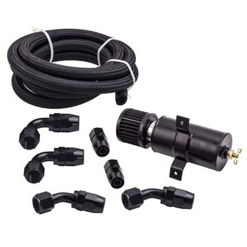 0.75L Aluminium Oil Catch Can met Luchtfilter + AN10 Hose..., Verzenden, Nieuw, Universele onderdelen