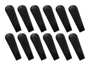 Set van 12 eenvoudige rubber deurstoppers (zwart rubber), Ophalen of Verzenden, Nieuw