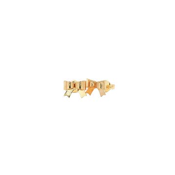 Gouden oorstekers strik 18 karaat, Sieraden, Tassen en Uiterlijk, Oorbellen, Verzenden, Zo goed als nieuw, Goud